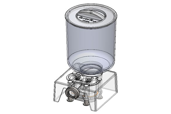 0.8-GALLON HOPPER/FILLER UNIT with 3-Lobe Impeller (for Single Outlet Machines)