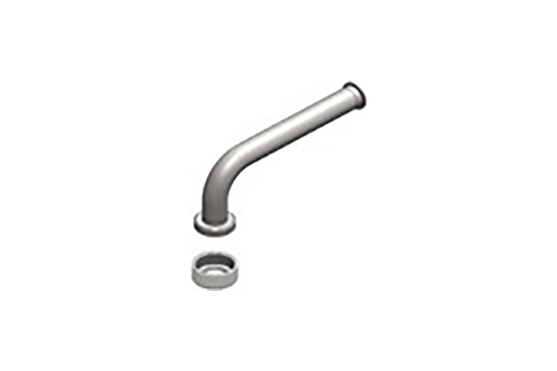 Spout 90° For Single Outlet D 22,2 Mm/M42 Thread, D 22,2 Mm X L 400 Mm; Incl. M42 Synthetic Nut